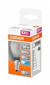 OSRAM Lampadina LED STAR Classic P 40 filamento, luce naturale, E14 