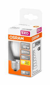 OSRAM Lampadina LED STAR Classic P 40 filamento, luce calda, E27 