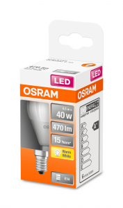 OSRAM Lampadina LED STAR Classic P 40 luce calda E14 