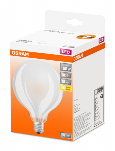 OSRAM Lampadina LED STAR Classic Globo95 60 filamento, luce calda, E27  