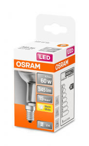 OSRAM Lampadina LED STAR R50 60 luce calda E14