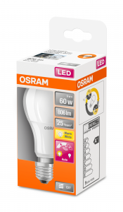 OSRAM Lampadina LED STAR+ DayLight Sensor Classic A 60 luce calda, E27 