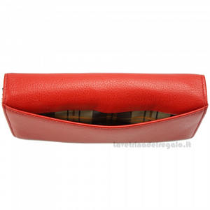 Portafoglio donna Rosso in pelle - Dianora - Pelletteria Made in Italy