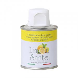 Condimento a base di olio extravergine Ogliarola e limone 100ml 2023/24- Olio extravergine di oliva Italiano cultivar Ogliarola aromatizzato al limone in Lattina da 100 ml 