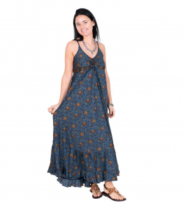 Bohemian style maxi dress | Ethnic print dress