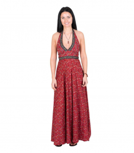 Tenue en soie rouge | Vêtements d'été boho chic pour femmes