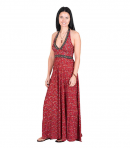 Tenue en soie rouge | Vêtements d'été boho chic pour femmes