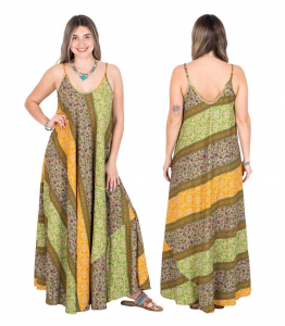 Robe large en soie | Robe hippie chic pour femmes