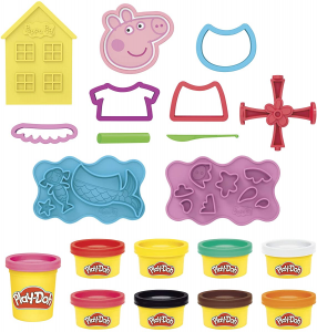 Hasbro - Play-Doh Peppa Pig Styling Set con 9 barattoli