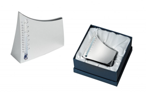 Termometro igloo lux box in silver plated