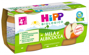 HIPP OMOGENEIZZATO BIOLOGICO ALBICOCCA/MELA 