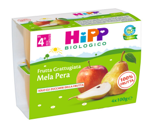 HIPP BIOLOGICO FRUTTA GRATTUGIATA MELA PERA - DAL 4 MESE COMPIUTO