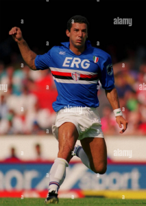 1991-92 Sampdoria Maglia #6 Lanna Match Worn vs Bari COA 