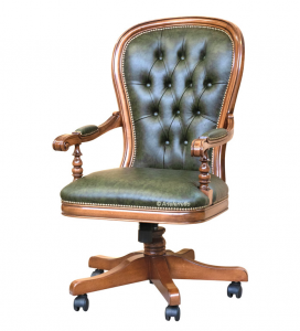 Upholstered swivel armchair for office Timeless