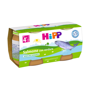 HIPP BIOLOGICO SALMONE CON VERDURE - OMOGENIZZATO DAL 4 MESE COMPIUTO