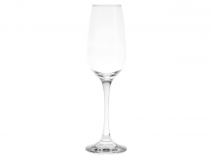 Set di 6 calici Flute in vetro trasparente, champagne, 20 Cl