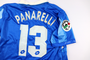 1996-97 Napoli Maglia #13 Panarelli Match Worn Centrale Latte di Napoli XL