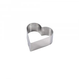 Stainless steel heart band - h50mm