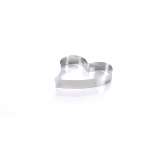 Inclined heart stainless steel band - h40mm