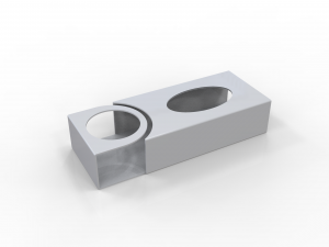 Hygienic support and box with hole Ø 10cm