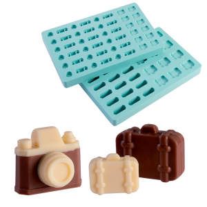 3D praline mould - Suitcases and Camera