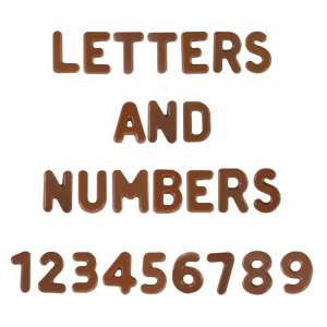 Mould for decorations MA3005 - Letters and numbers
