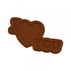 Mould for ''I love you'' nameplate