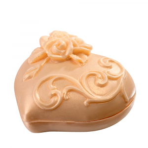 Heart-shaped box with roses - Silicone mould