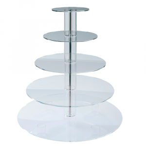 Display stand 5 round shelves
