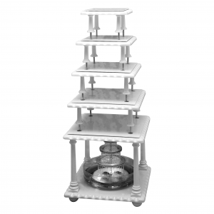 Cake stand Carrè model (with predisposition for fountain)