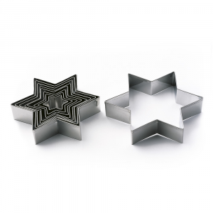 6-point star pastry cutter set