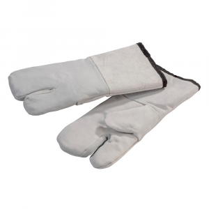 Three finger leather gloves