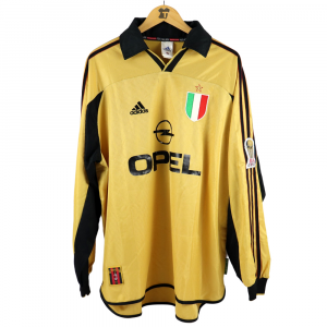 1999-00 Ac Milan Maglia #16 Tonetto Match Issue Centenario Adidas XL