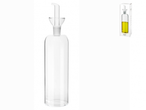 Bottiglia olio vetro trasparente brillante 500ml