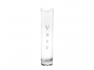 Vaso In Vetro, H 28 Cm, Bianco