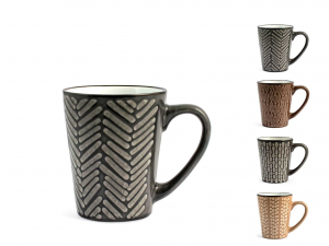 Confezione 6 Mug  Ethnic In Stoneware Colori Assortiti Cc300