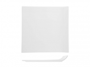 Piatto Quadrato In Porcellana, 30,5x30,5 Cm, Bianco