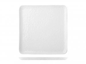 Piatto Quadrato In Porcellana, 21x21 Cm, Bianco