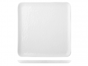 Piatto Quadrato In Porcellana, 26x26 Cm, Bianco