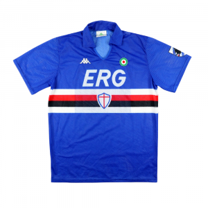 1989-90 Sampdoria Maglia Kappa Erg Home (Top)