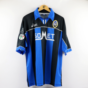 1999-00 Atalanta Maglia Home #2 Rustico Match Worn Asics Somet XL