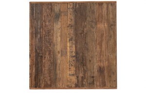 Baltimora - Tavolo Bear quadrato in legno con base ad incrocio in ferro, color naturale. Dimensioni: cm 140 x 140 x 78 h.