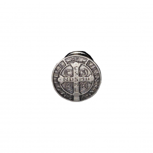  Saint Benedict   Medal,  with Pin for Jacket made of 925 Silver