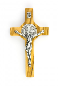  Crucifix  in Olive Wood and Silver 