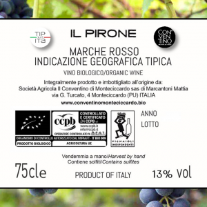 Il Pirone - IGT Marche - Vino Rosso BIO -2021- 75cl