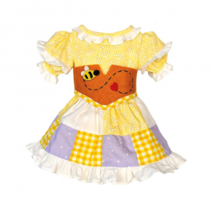 Vestito Patchwork Giallo & Lilla My Doll bambola alta 42 cm