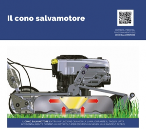 Rasaerba a scoppio Grin SPM53A KW trazionato con motore Kawasaki