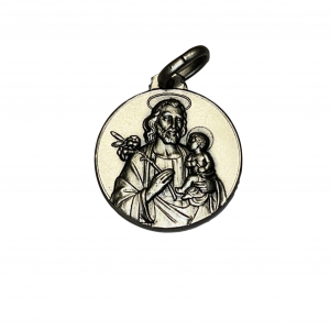 St. Joseph  with Jesus , made of 925 Silver