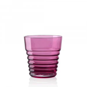 Met Whisky Glass Ruby Red