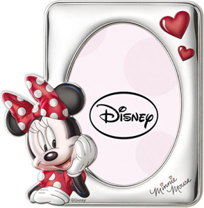 Regalo bimba Portafoto Disney laminato argento Sagoma Minnie D2364LRA